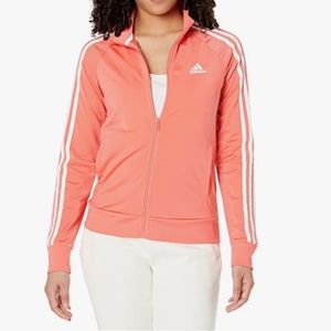 Adidas Women’s Warm-Up Slim 3-Stripes Track Top - Semi Turbo/White NWT - size XL